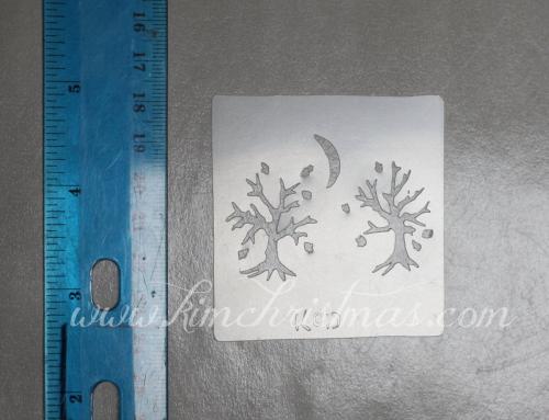 Mini Spooky Trees Stencil